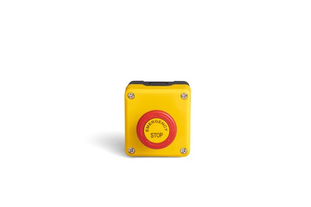P Series Plastic 1 Hole CPDEE+C3CK (NO) Yellow-Black Control Box
